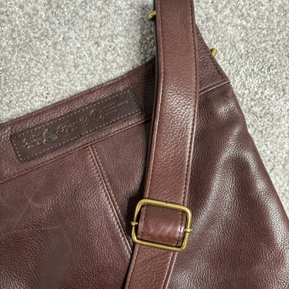 🔑 VINTAGE fossil brown leather crossbody bag - Picture 14 of 16